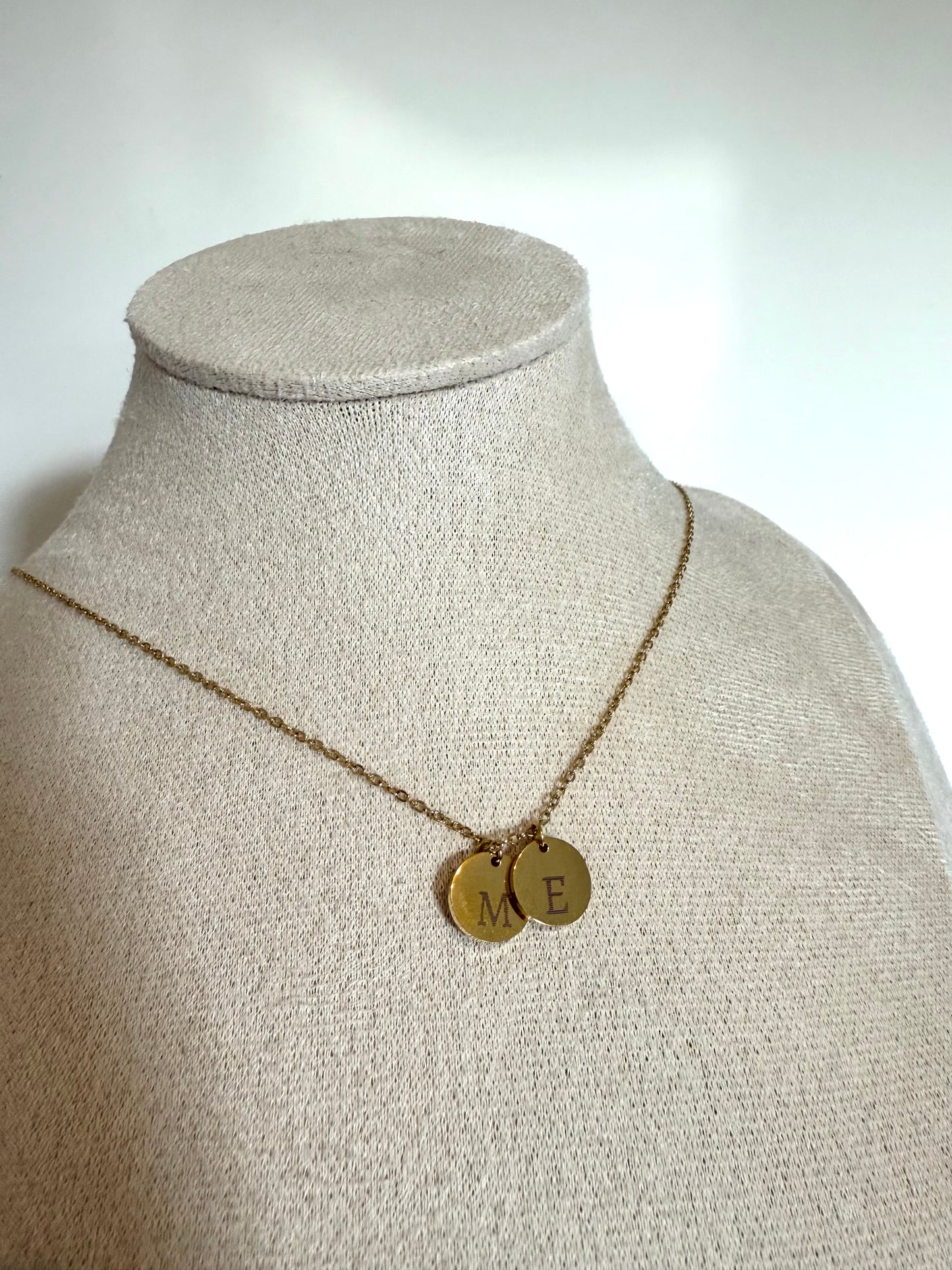 Collier acier inoxydable « initiales »