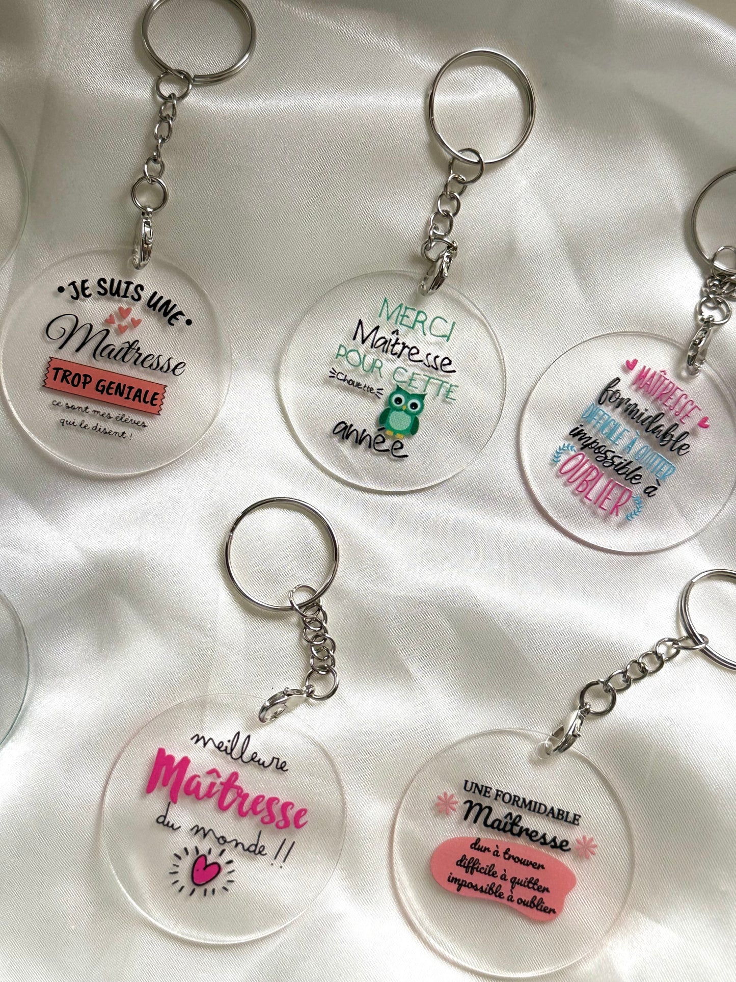 Porte clé « merci maître, merci maîtresse »
