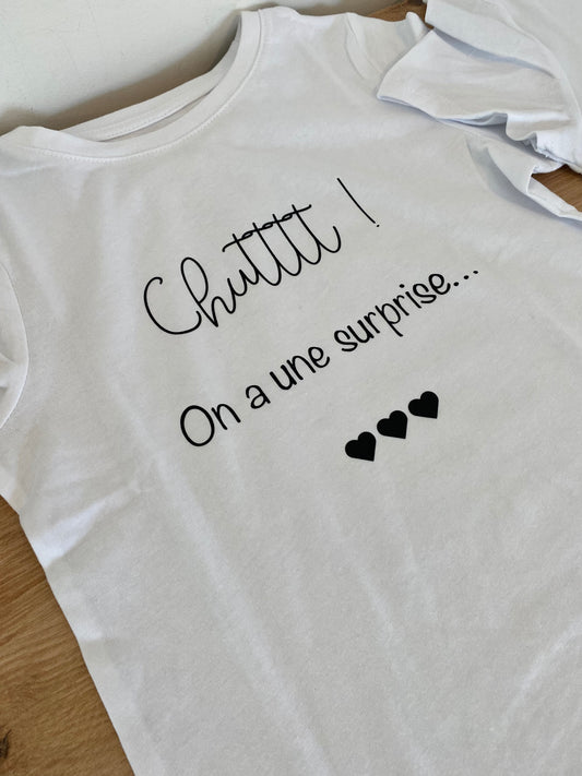 T-shirt personnalisable « annonce grossesse »