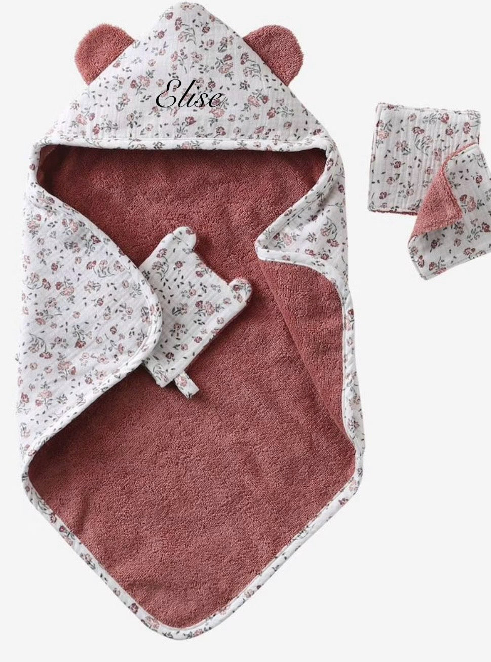 Cape de bain + cotons