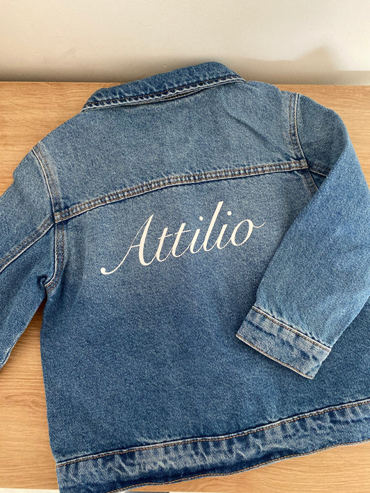 Veste en jeans personnalisée