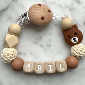 attache tétine ourson