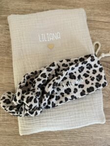Bandeau léopard en gaze de coton