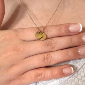 Collier acier inoxydable « initiales »