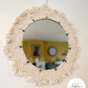Miroir en macramé