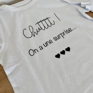 T-shirt personnalisable « annonce grossesse »