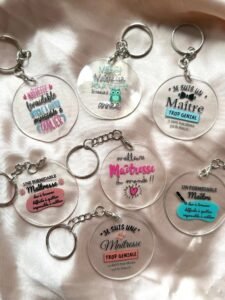Porte clé « merci maitre, merci maitresse »