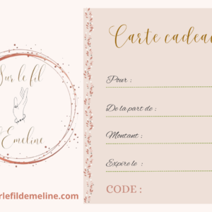 Bon cadeau « Sur le fil d'Emeline »