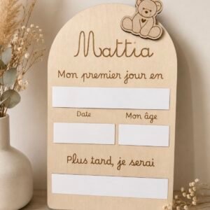 Plaque "Mon premier jour"