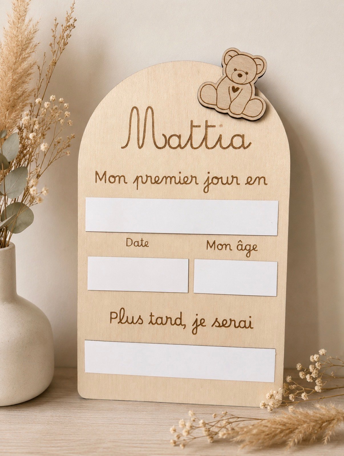 Plaque "Mon premier jour"