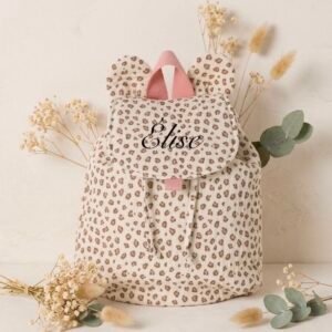 Sac à dos léopard en gaze de coton